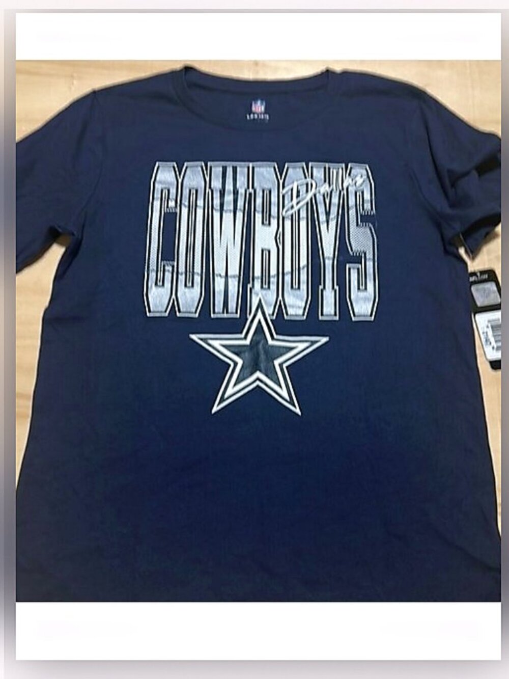 NFL Dallas Cowboys Youth Navy Blue Graphic T-Shirt Kids Size L 14/16 NWT
